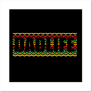 Dad Life, African Pattern Rasta Colors, Proud Dad Posters and Art